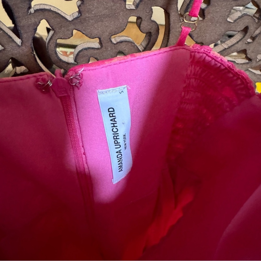 Amanda Uprichard Vibrant Pink Floral Maxi Dress - Picture 4 of 4